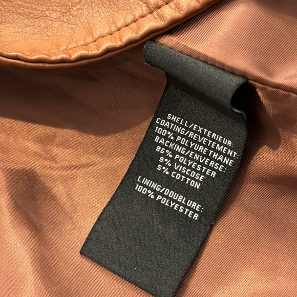 7 for All Mankind Brown Vegan Faux Leather
Moto Jacket sz medium M - Picture 5 of 6